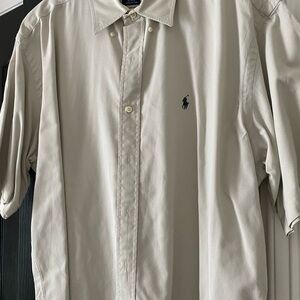 Polo by Ralph Lauren Men's Beige Button Down Shirt